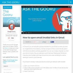 How to open email (mailto) links in Gmail
