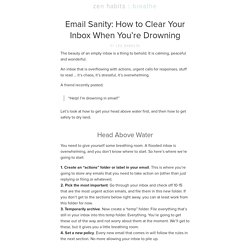Email Sanity: How to Clear Your Inbox When You’re Drowning