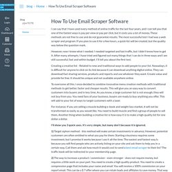 How To Use Email Scraper Software: Home: blog