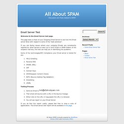Email Server Test « All About SPAM - Iceweasel