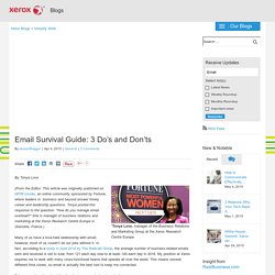 Email Survival Guide: 3 Do's and Don'ts