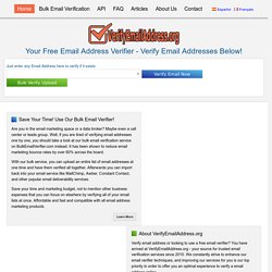 Email Verifier - Verify Email Address For Free With Our Verifier Tool