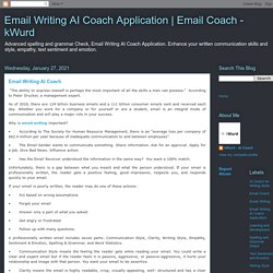 Email Writing AI Coach