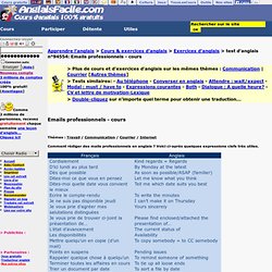 Emails professionnels