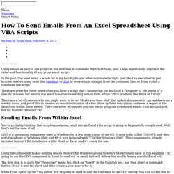 How To Send Emails From An Excel Spreadsheet Using VBA Scripts