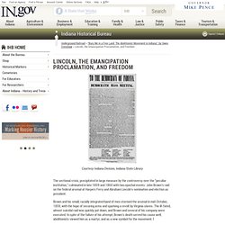 IHB: Lincoln, the Emancipation Proclamation, and Freedom