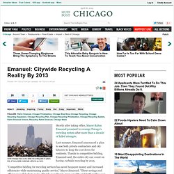 Emanuel: Citywide Recycling A Reality By 2013