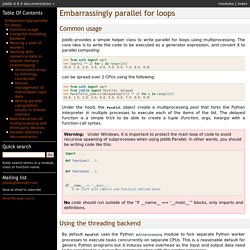 Embarrassingly parallel for loops — joblib 0.9.4 documentation