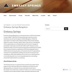 Embassy Springs Bangalore – Embassy Springs
