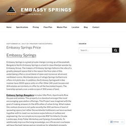 Embassy Springs Price – Embassy Springs