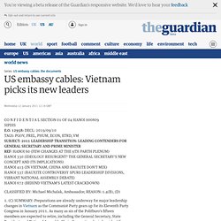 US embassy cables: Vietnam picks its new leaders