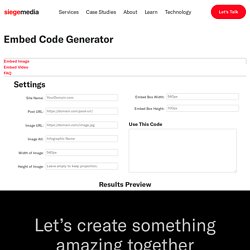 Embed Code Generator