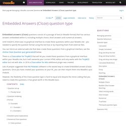 Embedded Answers (Cloze) question type