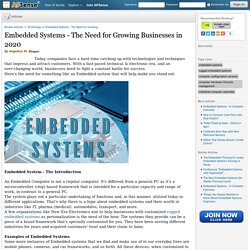 Embedded Systems - The Need for Growing Businesses in 2020 by Angelica M.