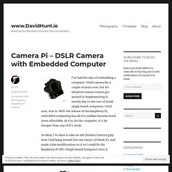 Camera Pi – DSLR Camera with Embedded Computer