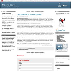 Java Embedded @ JavaOne Keynotes (The Java Source)