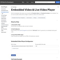 Embedded Video Player