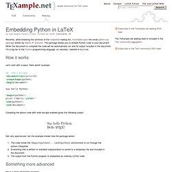 Embedding Python in LaTeX