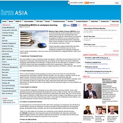 HRM Asia - Embedding MOOCs in workplace learning
