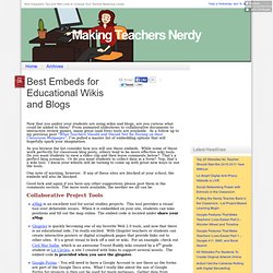 Best Embeds for Educational Wikis and Blogs