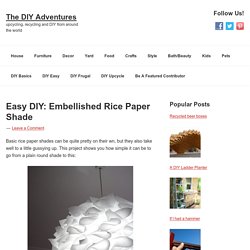 The DIY Adventures - upcycling, recycling and DIY from around the world