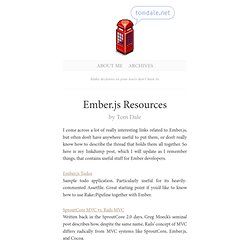 Ember.js Resources : Tom Dale