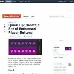 Create a Set of Embossed Player Buttons