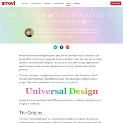 Embrace 7 Principles of Universal Design for Better Website Design