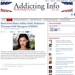 Rand Paul Slams Ashley Judd, Embraces Tiresome GOP Misogyny