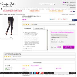 Embroidered Leg Jeans at Simply Be