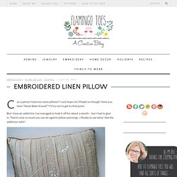 Embroidered Linen Pillow