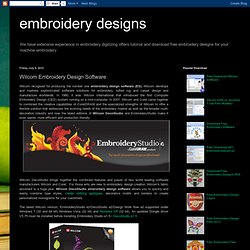 Wilcom Embroidery Design Software