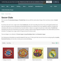 Soccer clubs embroidery designs — EmbroideryDownload