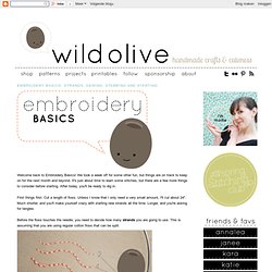 embroidery basics: strands, sewing, stabbing and starting