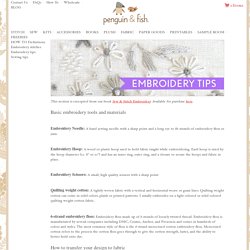 Embroidery tips