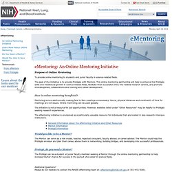 eMentoring: An Online Mentoring Initiative, NHLBI, NIH