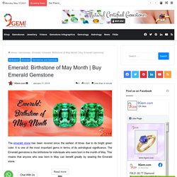 Emerald: Birthstone of May Month