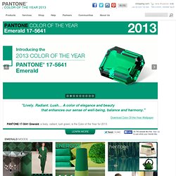 Emerald - Pantone Color of the Year 2013: - Color trends, color palettes , Pantone 17-5641 TCX.