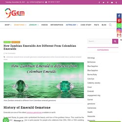 How Zambian Emeralds is Different from Colombian Emeralds- 9Gem.eu