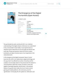 The Emergence of the Digital Humanities (Open Access)