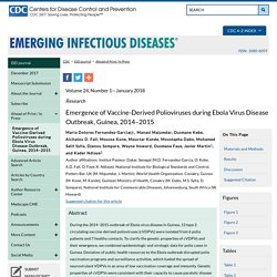 CDC EID - JANV 2018 - Emergence of Vaccine-Derived Polioviruses during Ebola Virus Disease Outbreak, Guinea, 2014–2015