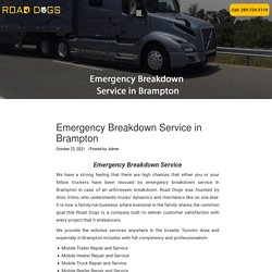 Emergency Breakdown Service in Brampton - Road Dogs