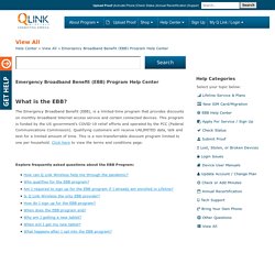 Emergency Broadband Benefit (EBB) Program Help Center - Q Link FAQ