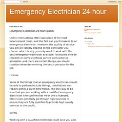 Emergency Electrician 24 hour : Emergency Electrician 24 hour Epsom