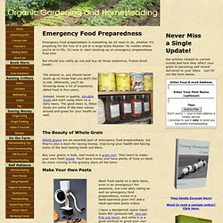 Emergency Food Preparedness
