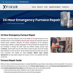 24 Hour Emergency Furnace Repair Services