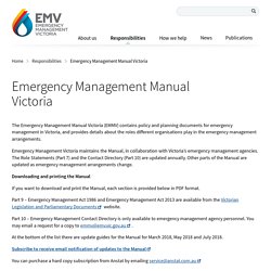 Emergency Management Manual Victoria