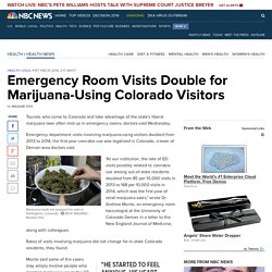 Emergency Room Visits Double for Marijuana-Using Colorado Visitors