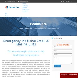 Emergency Medicine Email Database USA