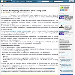 Find an Emergency Plumber in New Jersey Now by Clear Flowllc